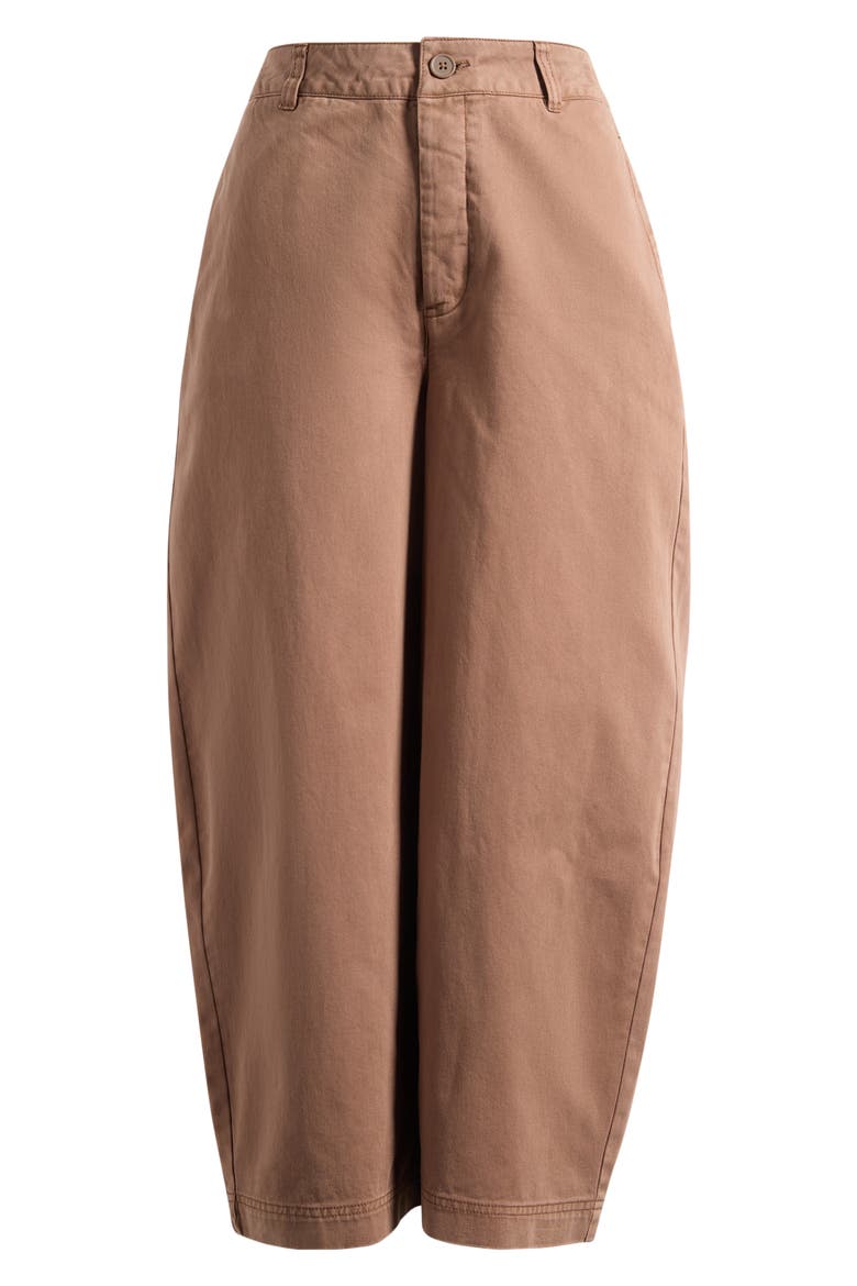 Lay Down Ankle Wide Leg Chinos, Alternate, color, BROWNIE