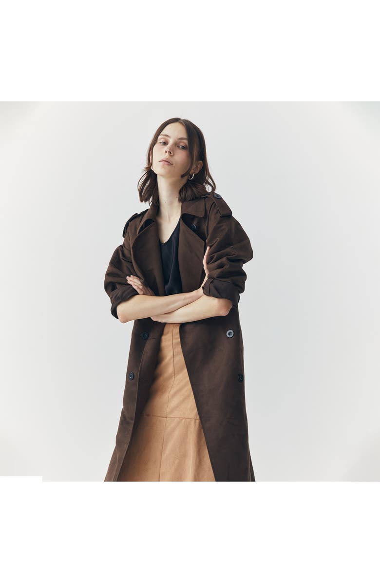 ATS Jett Suede Coat, Alternate, color, Brown