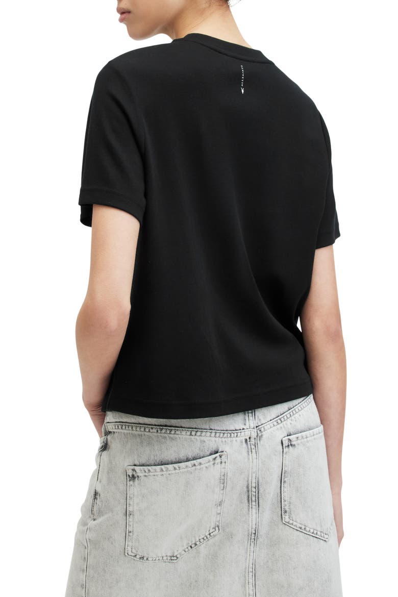 Briar Crewneck Cotton T-Shirt, Alternate, color, BLACK