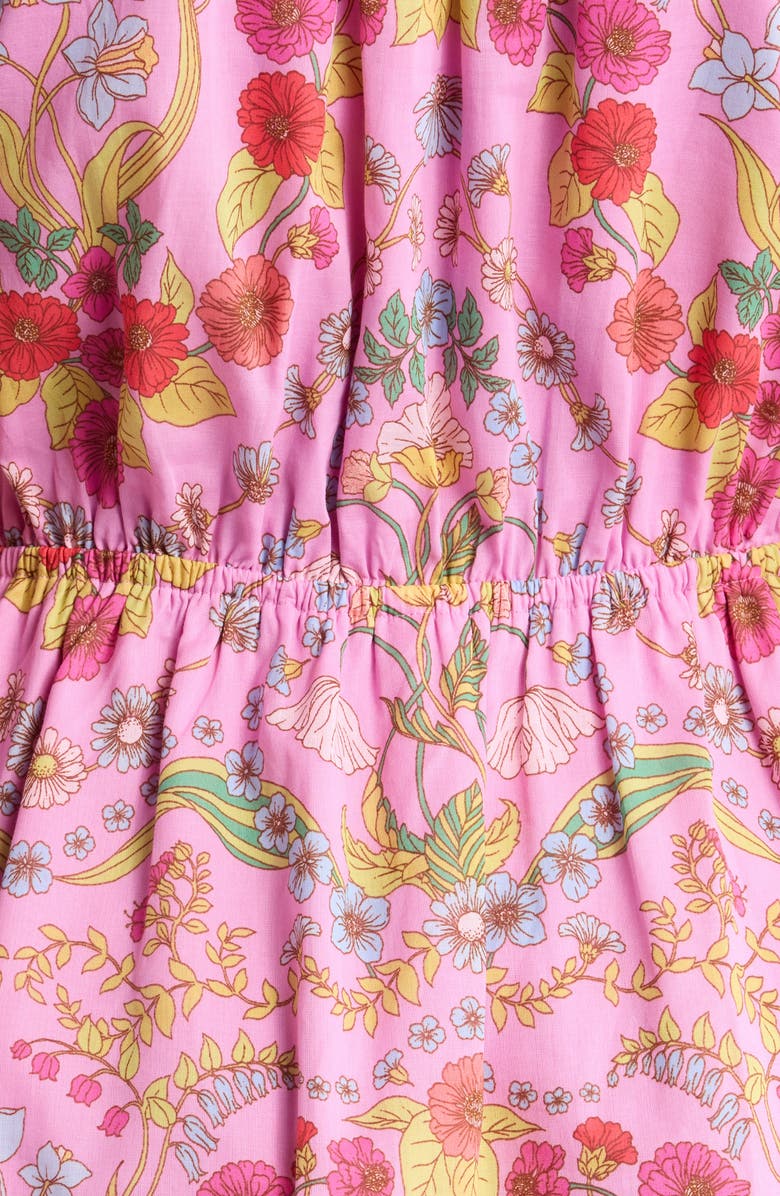 SUGARLIPS Ramsie Floral Print Minidress, Alternate, color, Cream Pink Multi