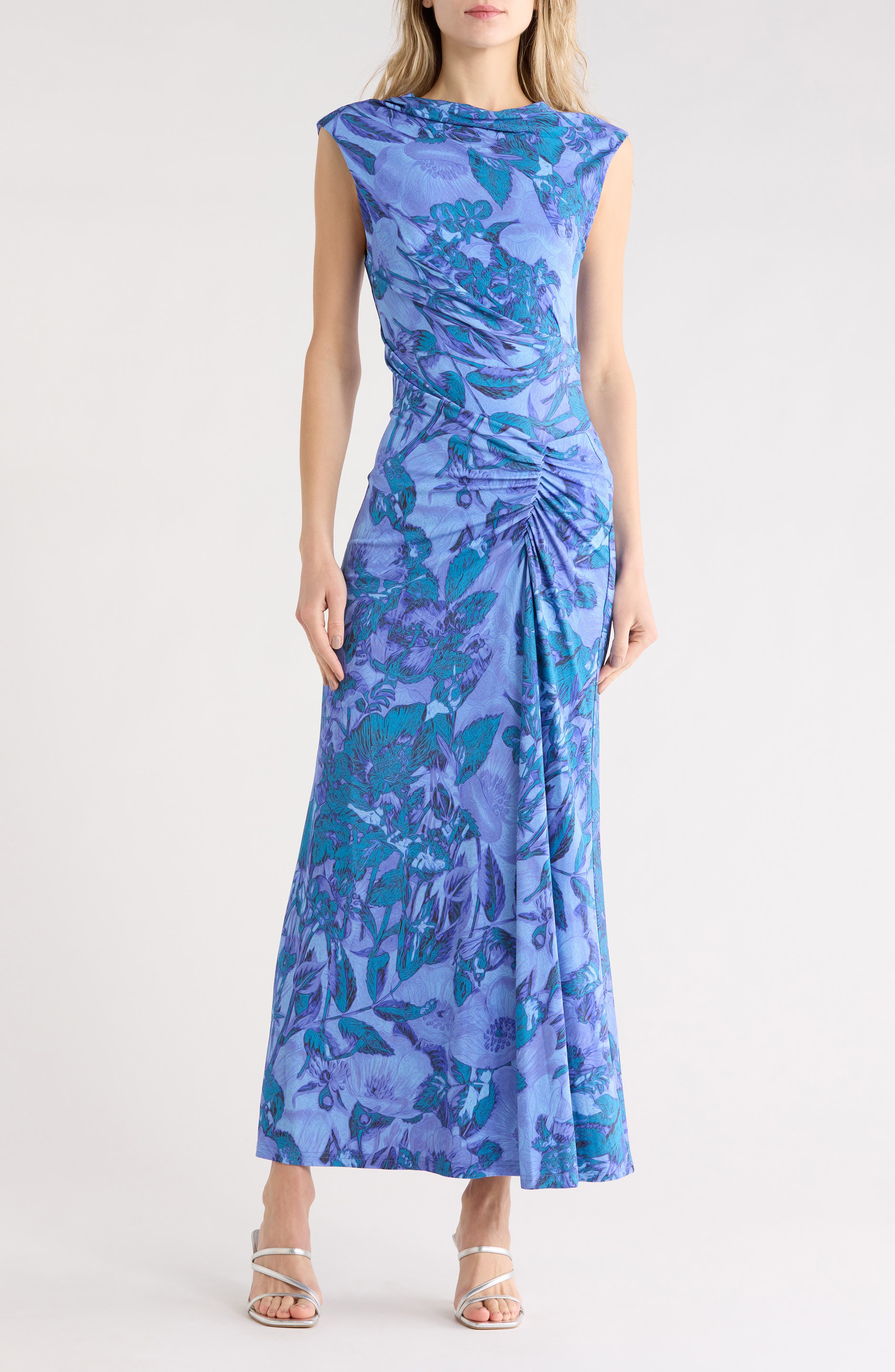 Simkhai Acacia Ruched Midi Dress