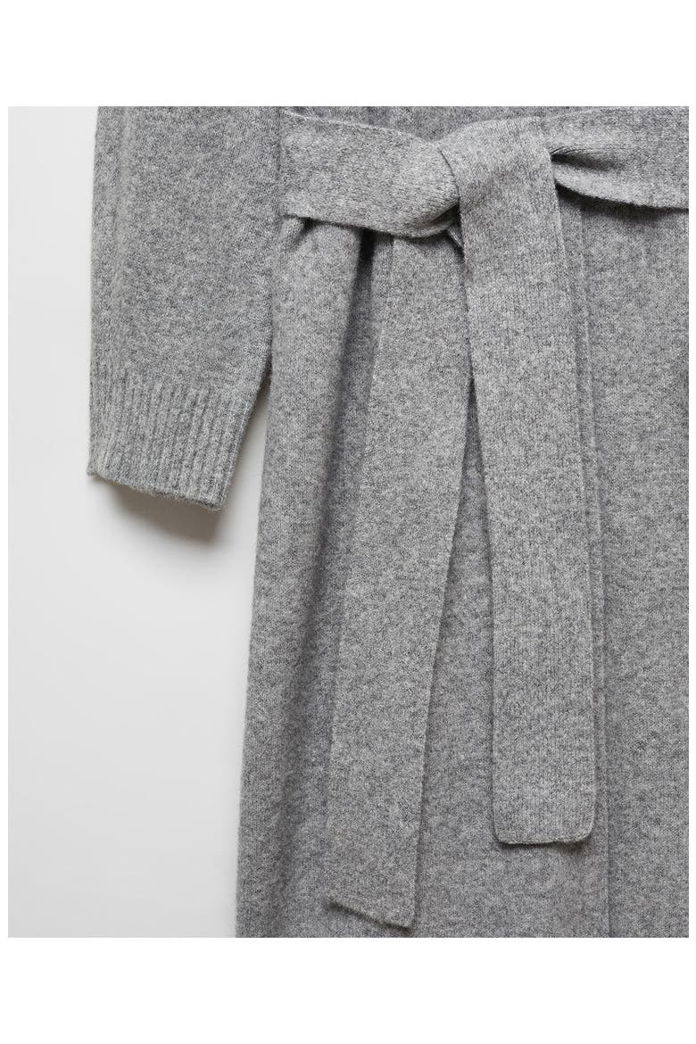 Long Tie Belt Cardigan, Alternate, color, GREY