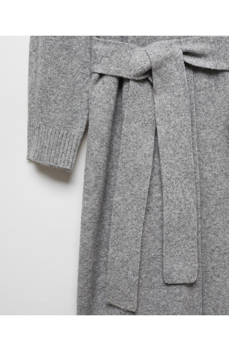 MANGO Long Tie Belt Cardigan, Alternate, color, 