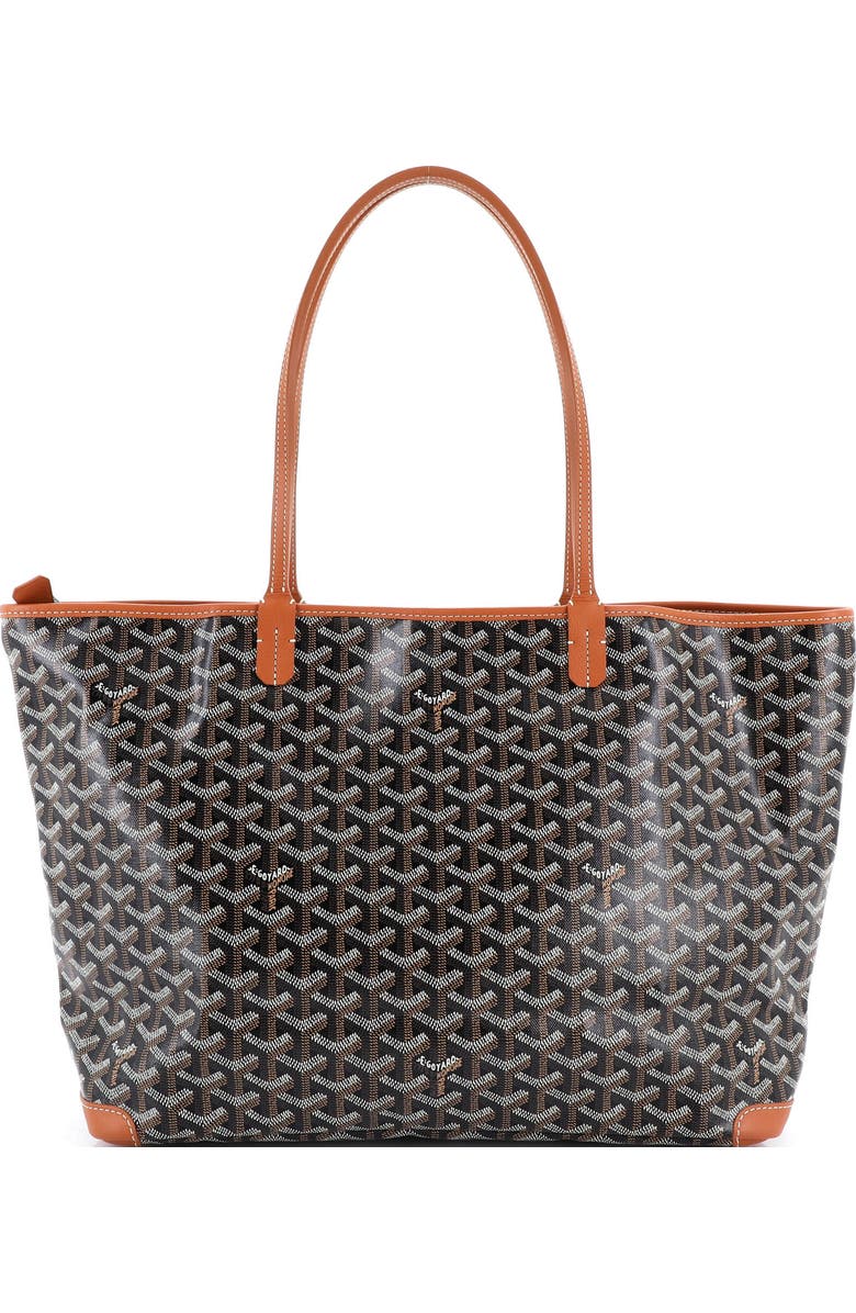 Pre-Owned Goyard Artois Tote Coated Canvas MM, Main, color, Brown