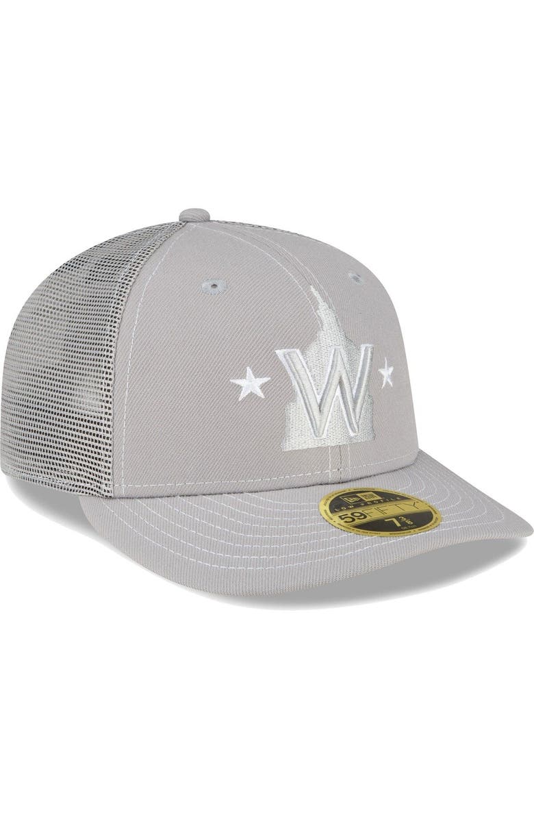 New Era Men's New Era Gray Washington Nationals 2023 On-Field Batting Practice Low Profile 59FIFTY Fitted Hat, Alternate, color,