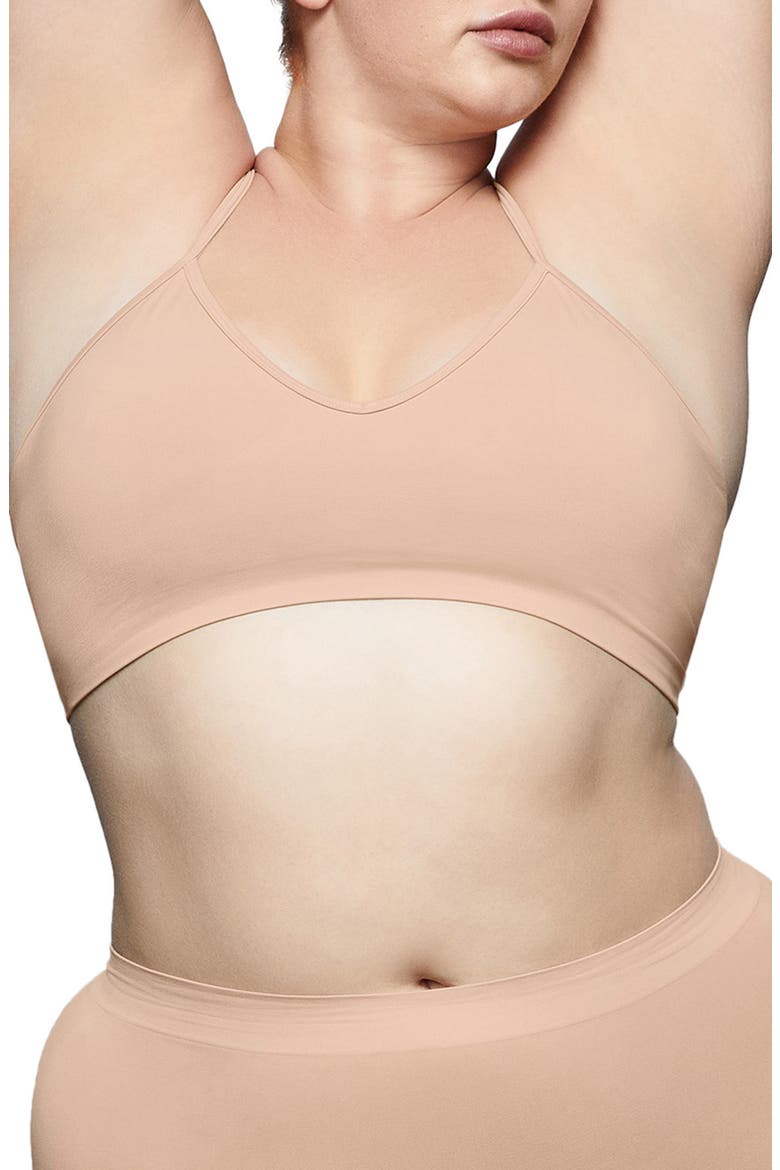 Soft Smoothing Seamless Scoop Bralette, Main, color, CLAY