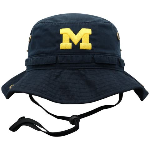 Men's Top of the World Navy Michigan Wolverines Angler Washed Bucket Hat