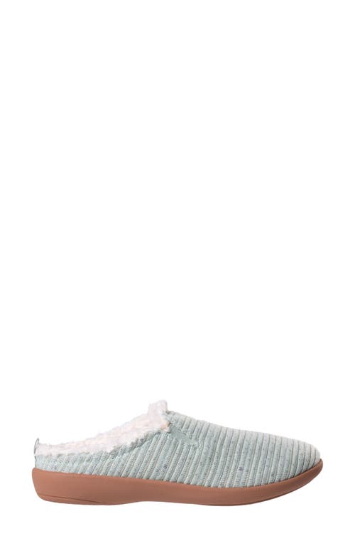 Revitalign Dundee Cozy Chenille Faux Fur Lined Slipper In Blue