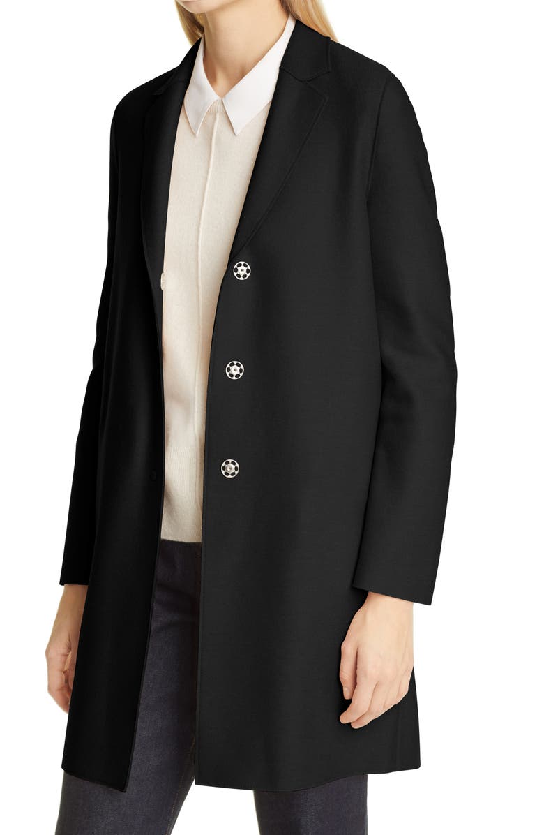 Harris Wharf London Pressed Wool Cocoon Coat, Alternate, color, 