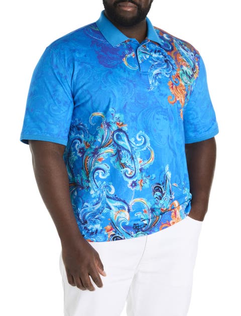 Big & Tall  Royal Scroll Polo Shirt