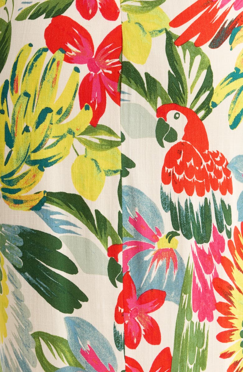 SUGARLIPS Wissa Tropical Faux Wrap Midi Sundress, Alternate, color, Bright-Multi