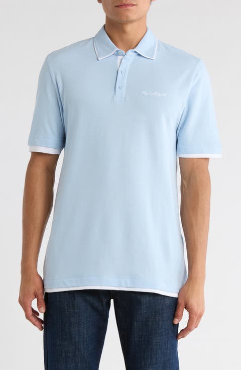 Chest Logo Stretch Cotton Polo