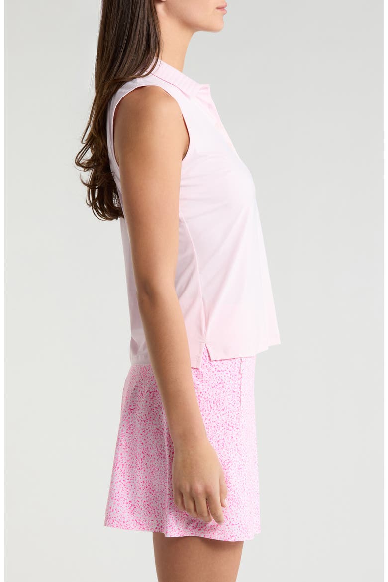 Sleeveless Stretch Golf Polo Top, Alternate, color, BLUSH