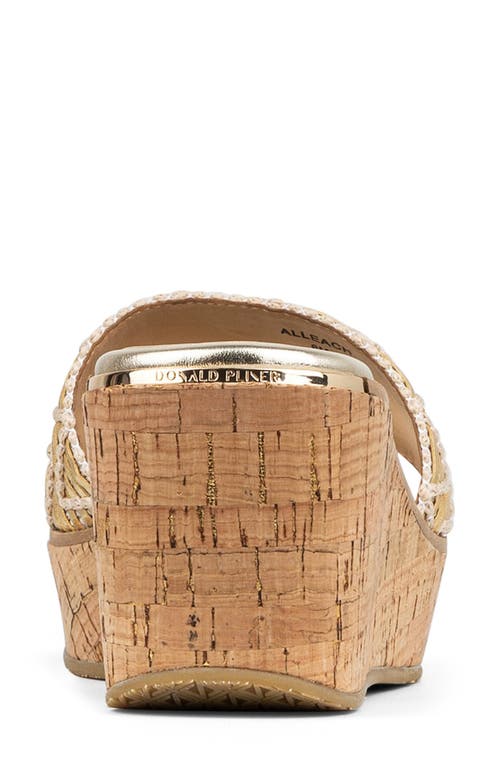 Shop Donald Pliner Allea Wedge Sandal In Platino