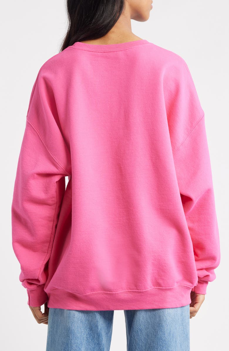 Merch Traffic Pink Floyd Division Bell Crewneck Sweatshirt, Alternate, color, Pink