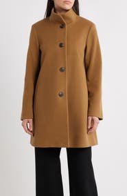 Fleurette Grace Stand Collar Wool Coat (Nordstrom Exclusive)