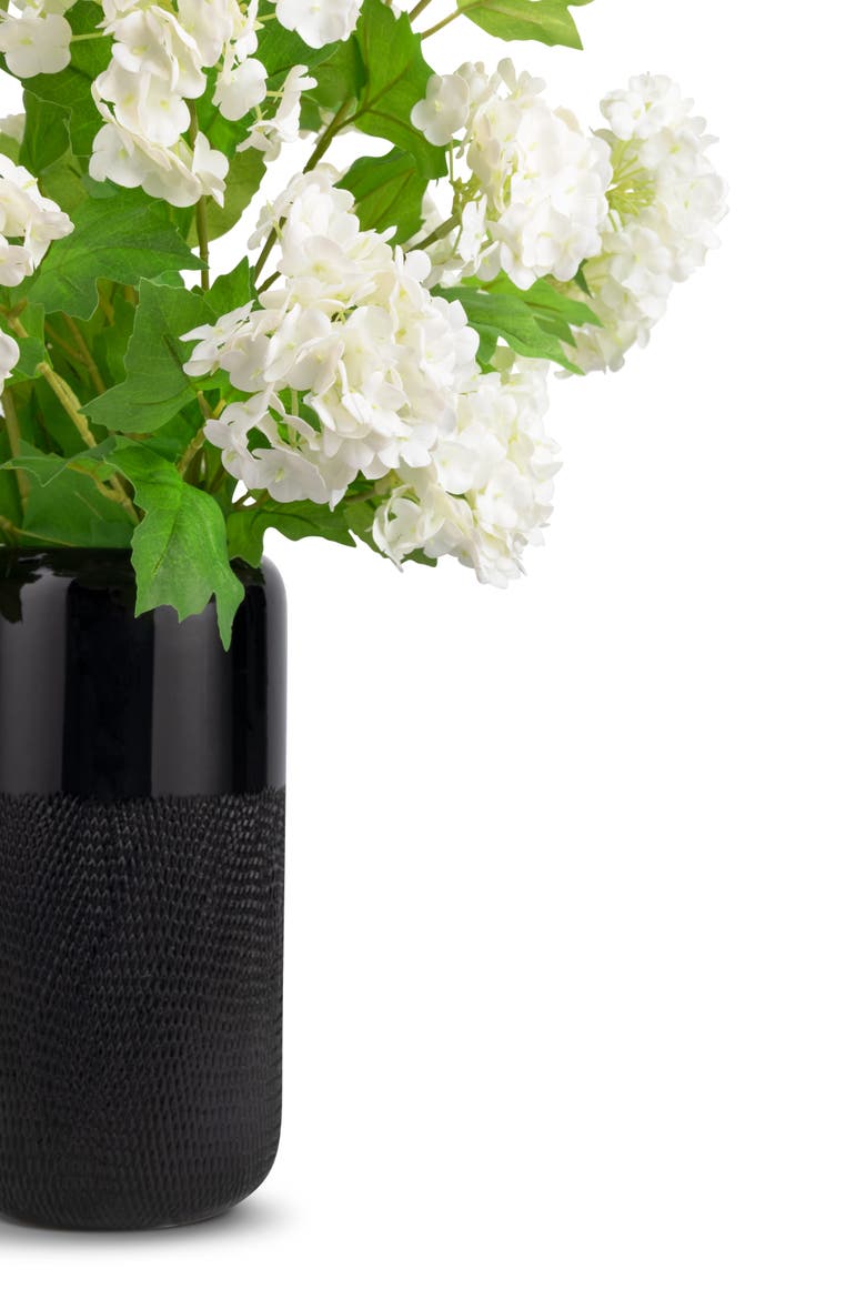 Sylvie RealTouch Snowball Hydrangea Arrangement, Alternate, color, Snow