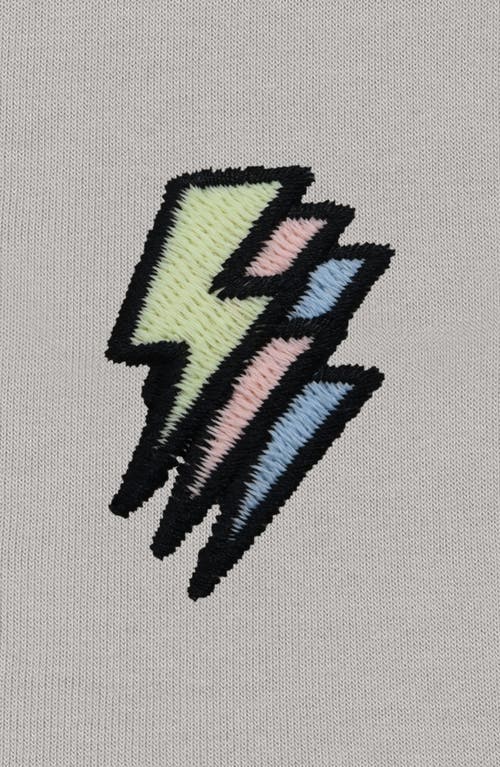 Dalix Lightning Bolt Zip Hoodie In Silver