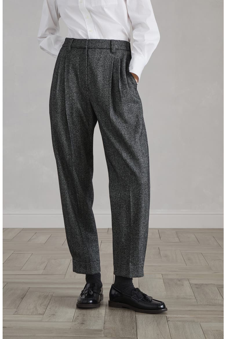 Baggy sartorial trousers, Alternate, color, Black