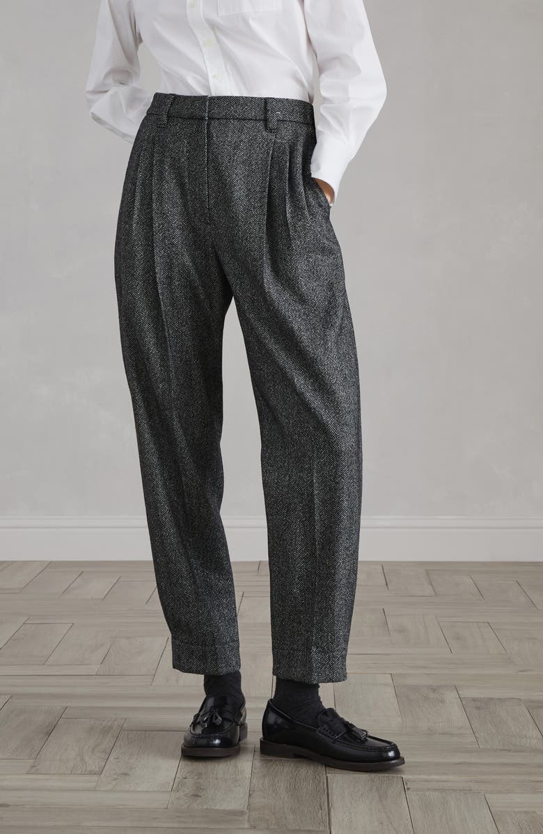 Brunello Cucinelli Baggy sartorial trousers, Alternate, color, 