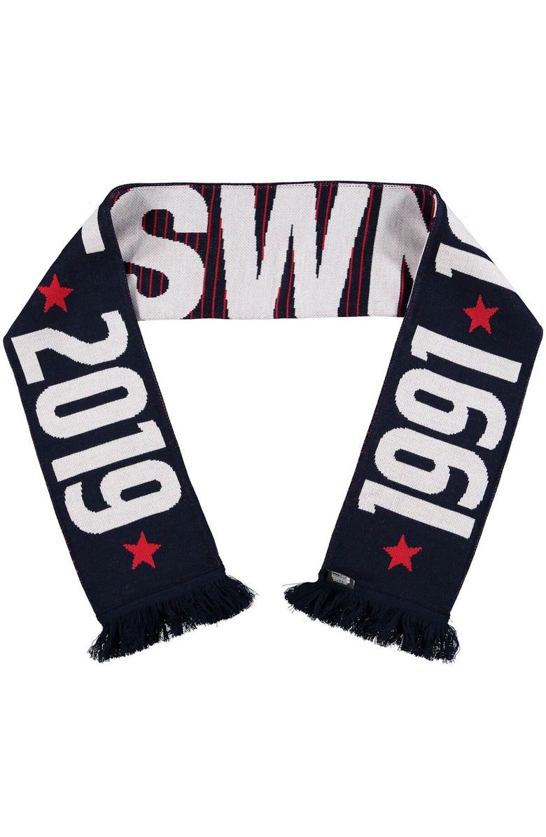 RUFFNECK SCARVES Navy USWNT Championship Years Jacquard Knit Scarf, Alternate, color,