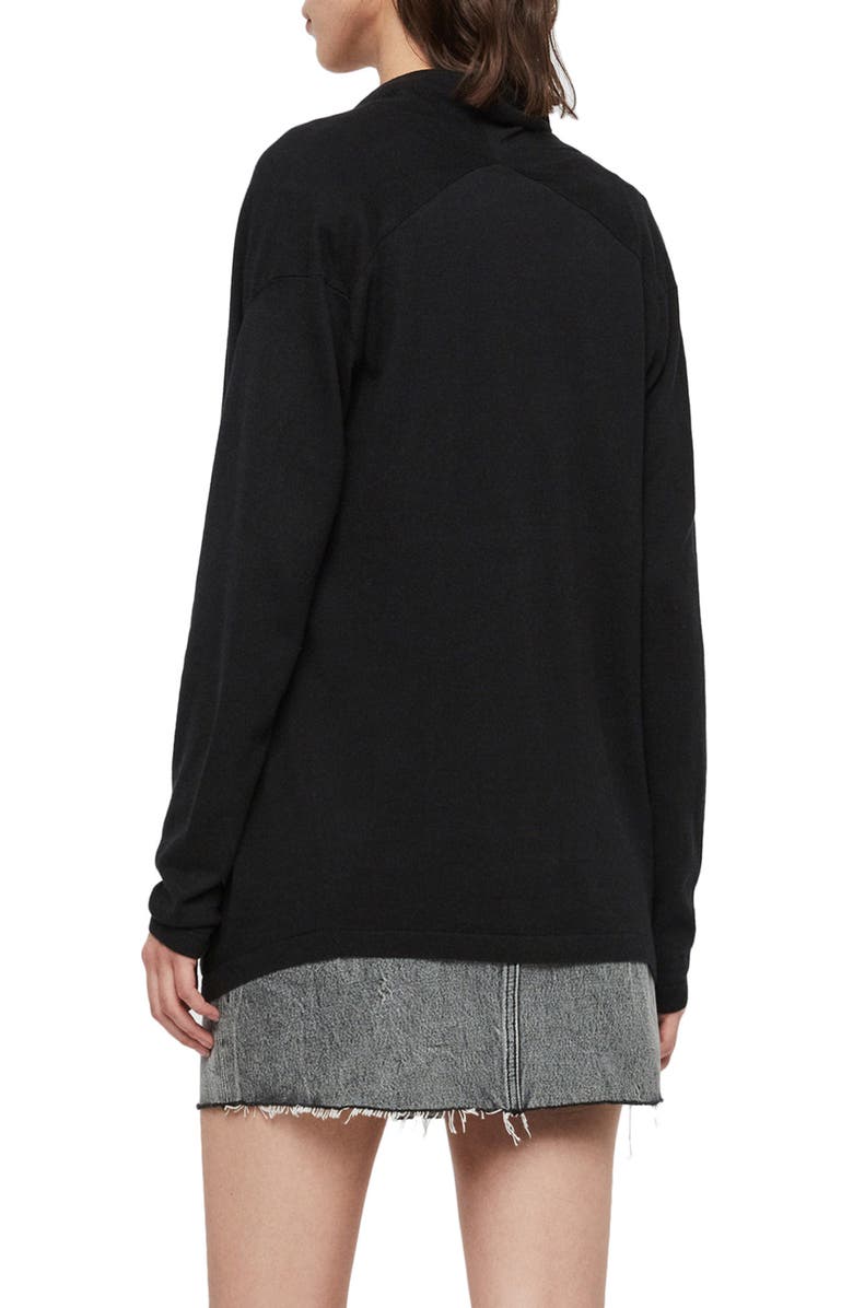 AllSaints Cowl Neck Sweater, Alternate, color, 