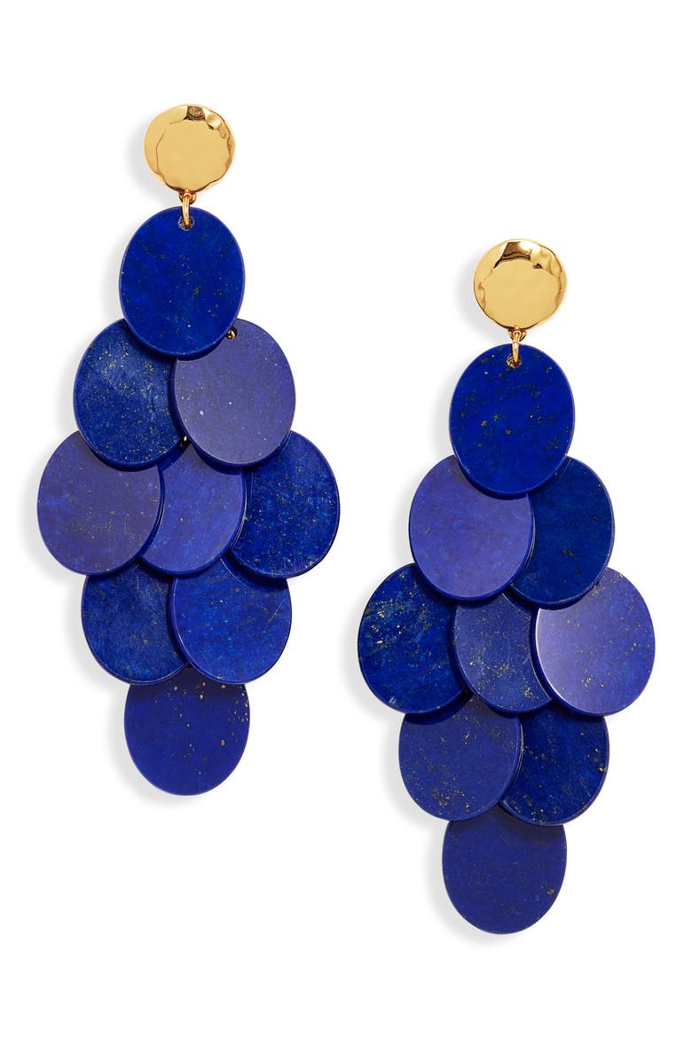 Chandelier Drop Earrings, Main, color, BLUE