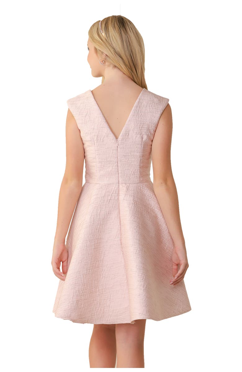 Un Deux Trois Cap Sleeve Boat Neck Dress In Longer Length, Alternate, color, Pink