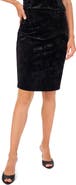 Halogen® Crushed Velvet Pencil Skirt