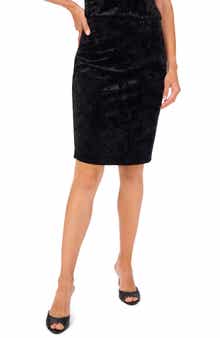 Halogen® Crushed Velvet Pencil Skirt