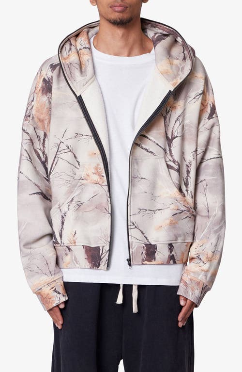 Mnml Camo Print Oversize Cotton Full-zip Hoodie In Multi