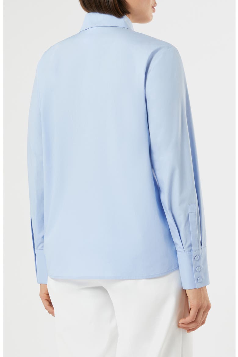 Embellished Cotton Button-Up Shirt, Alternate, color, SKY BLUE