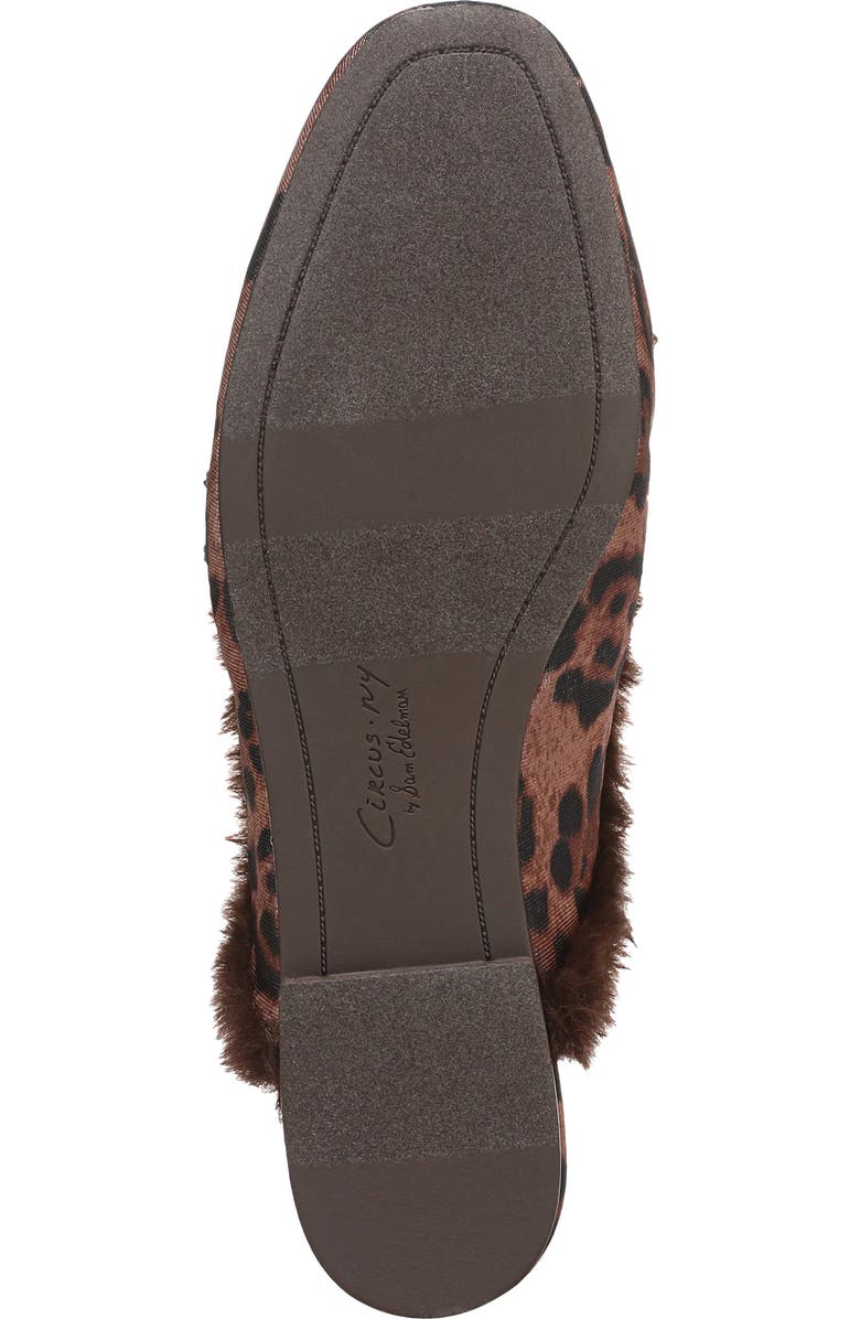 Circus NY by Sam Edelman Tillie Faux Fur Trim Mule, Alternate, color, Cognac/ Black Multi