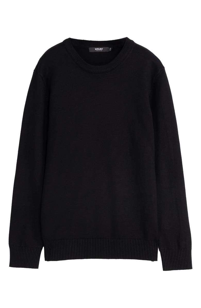 XRAY Kids' Basic Crew Neck Sweater, Alternate, color, Black