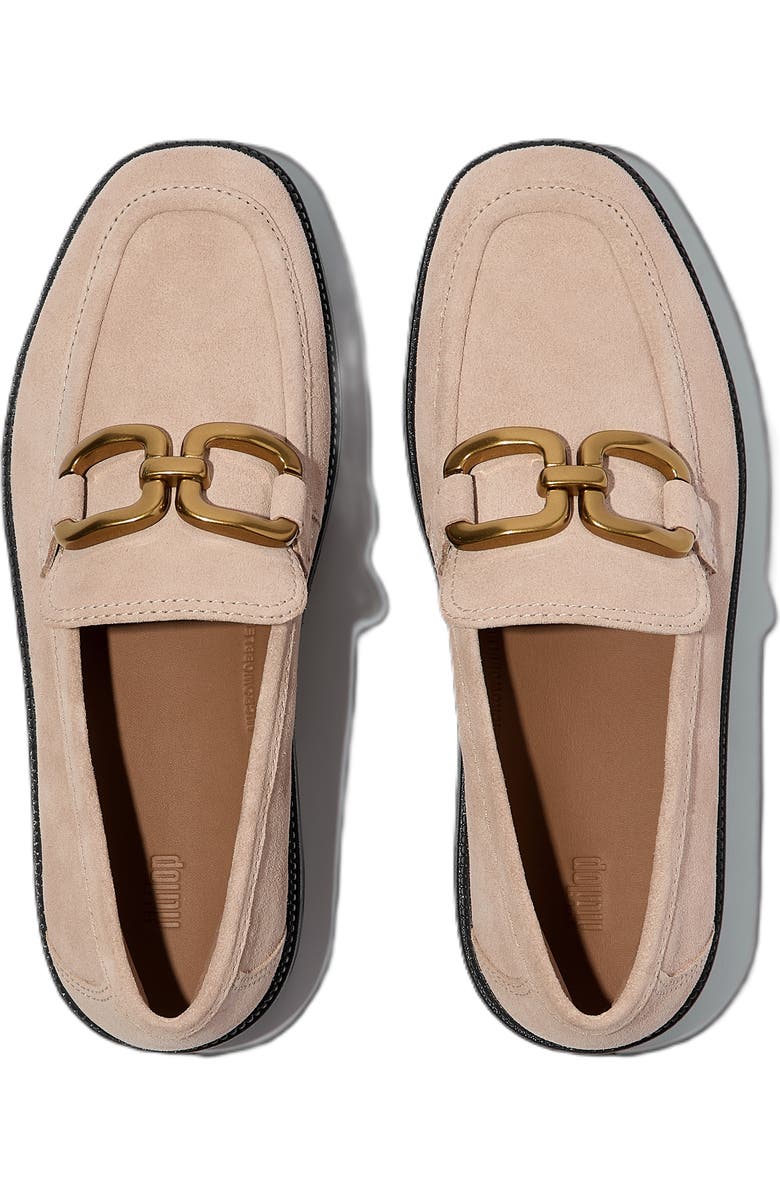 FitFlop F Luma Square Chain Loafers, Alternate, color, Classic Beige