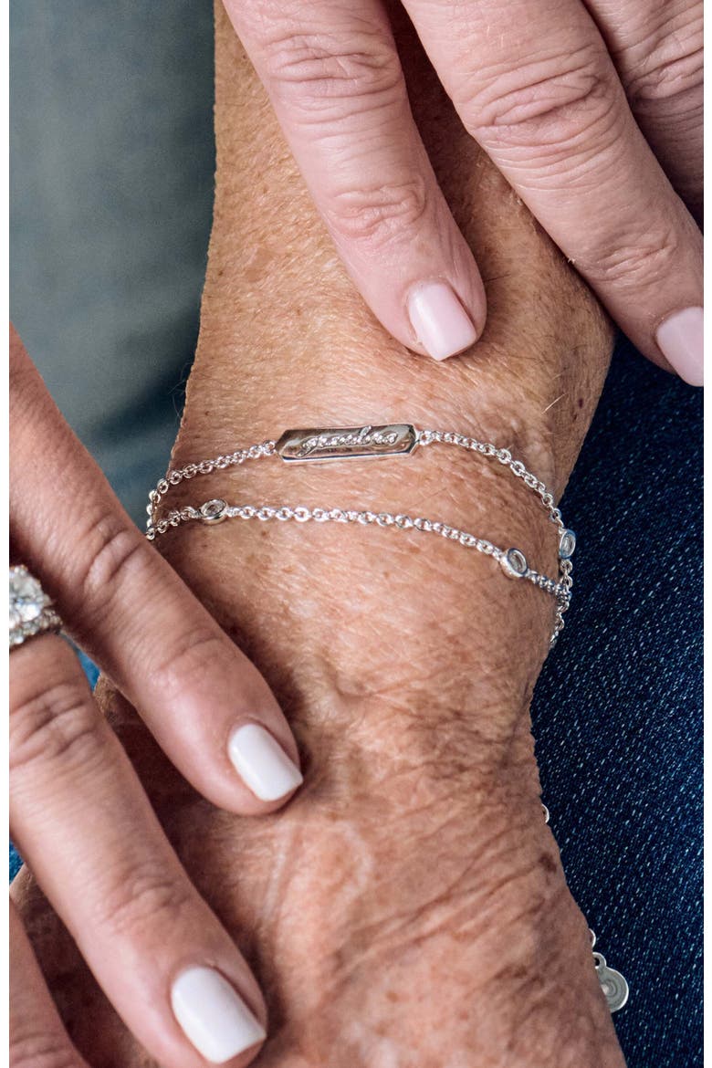 Grandma' Infinity Chain Bracelet, Adjustable, Alternate, color, Silver