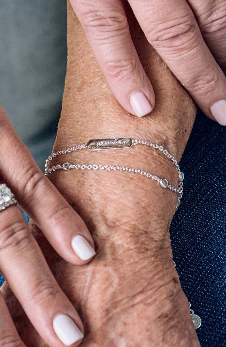 Alex and Ani Grandma' Infinity Chain Bracelet, Adjustable, Alternate, color, Silver