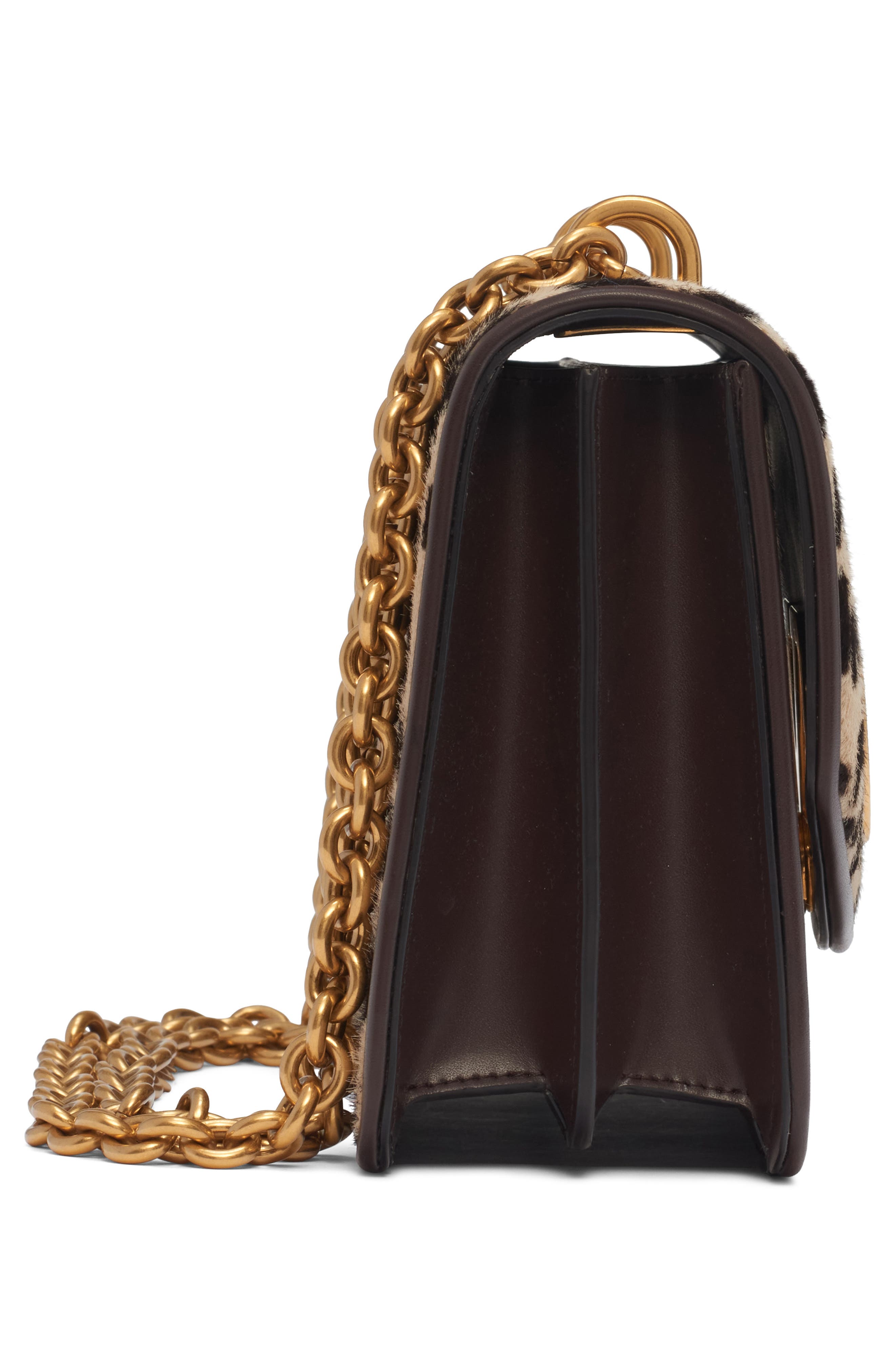 Valentino Garavani Vain VLOGO Genuine Calf Hair Shoulder Bag, Alternate, color, Testa Di Moro/ Oak Brown