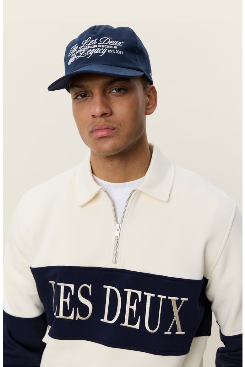 Zipper Rugby Graphic Pullover, Alternate, color, IVORY