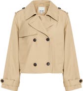 ICHI Cropped Trench Coat