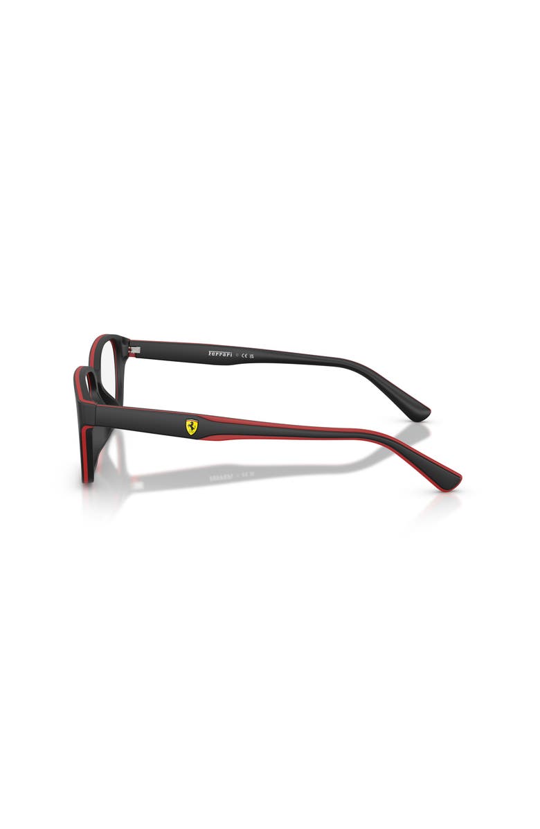 Scuderia Ferrari 54mm Rectangle optical glasses, Alternate, color, Black/ Red
