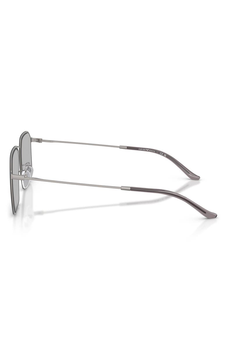 Emporio Armani 58mm Irregular Sunglasses, Alternate, color, Matte Gunmetal / Dark Grey