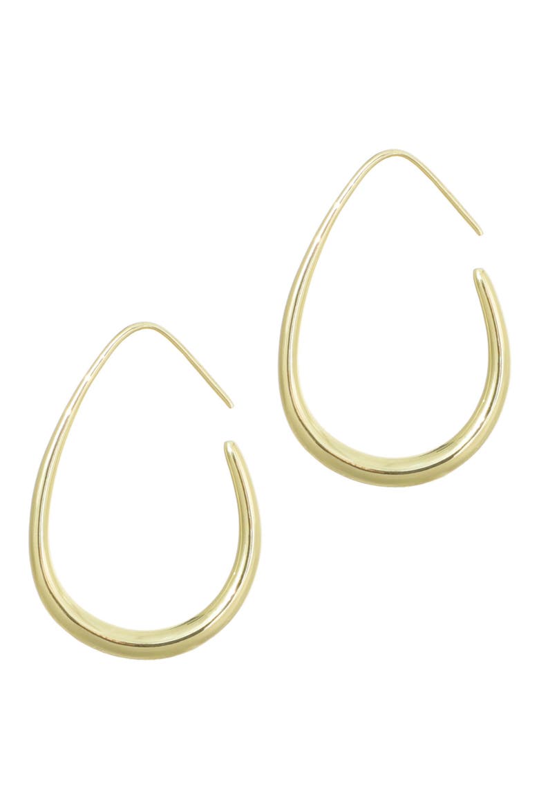 Wire Hoop Earrings, Alternate, color, GOLD