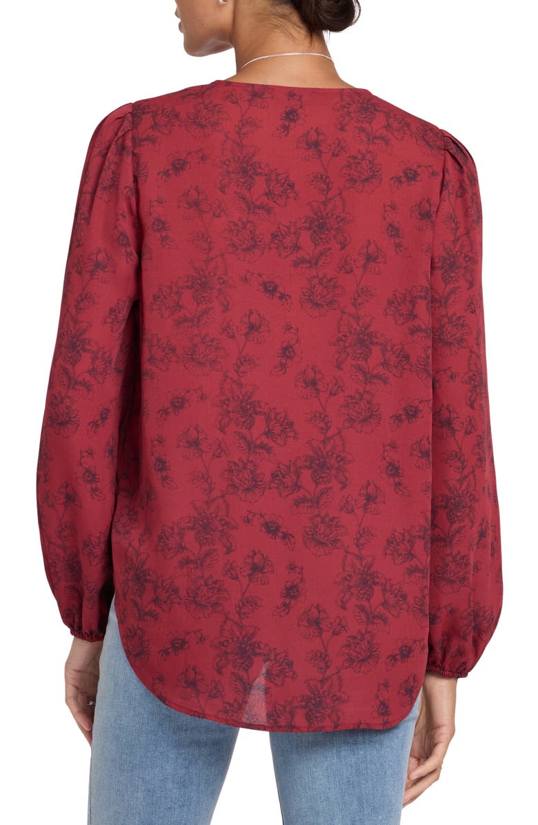 NYDJ Elsie Tie Neck Georgette Top, Alternate, color, 