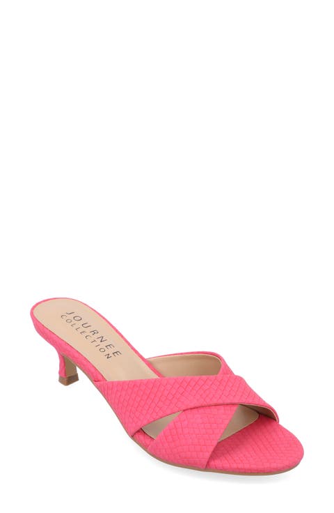 Berkly Snake-Embossed Slide Sandal (Women)