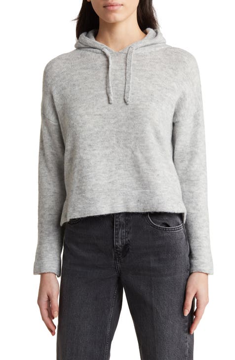 Boxy Crop Hooded Sweater