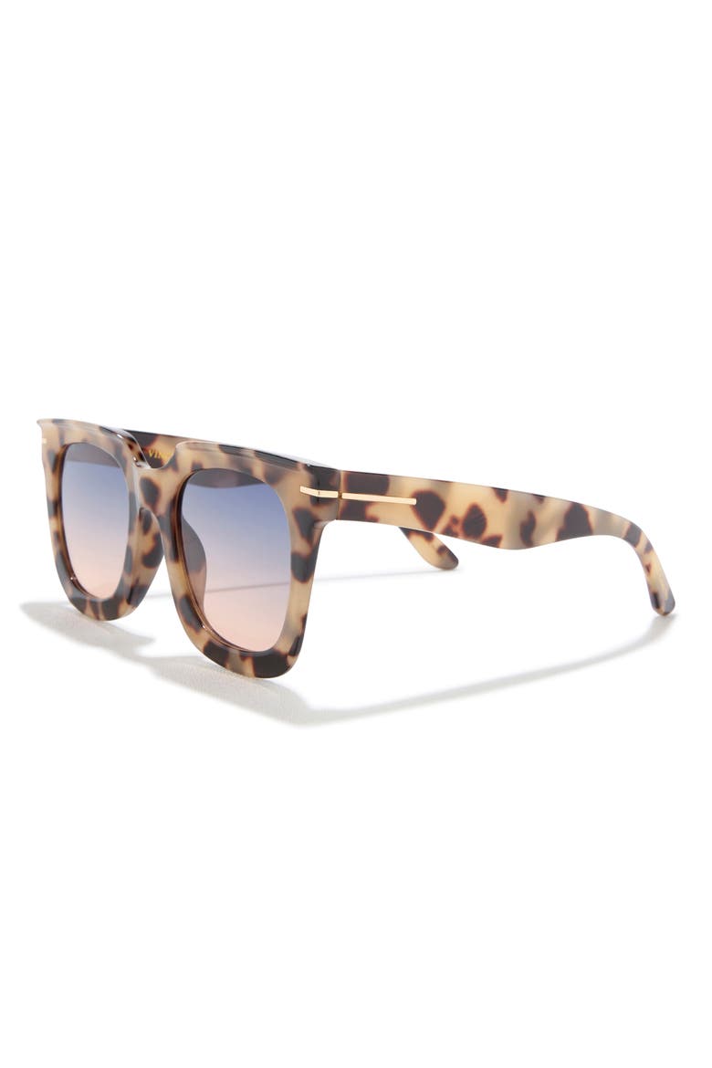 Glam 136mm Gradient Square Sunglasses, Alternate, color, OATMEAL