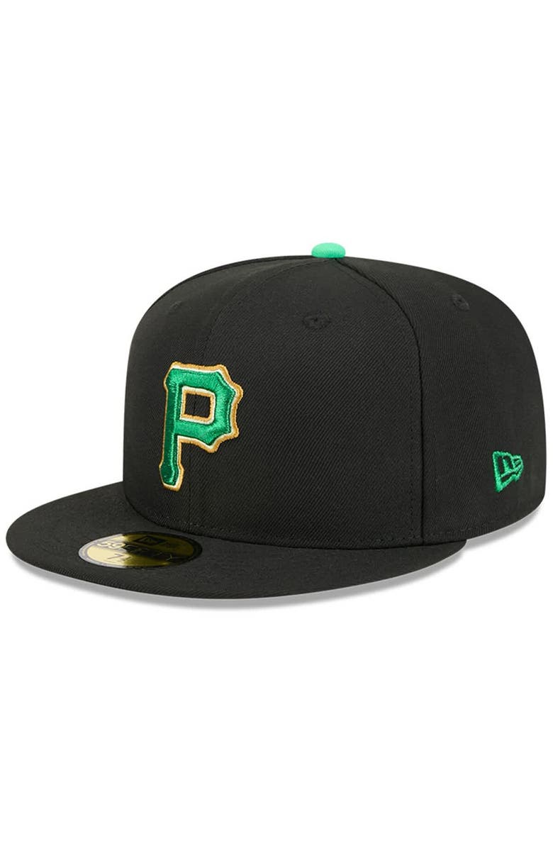 New Era Men's New Era  Black Pittsburgh Pirates 2026 St. Patrick's Day 59FIFTY Fitted Hat, Alternate, color, Black
