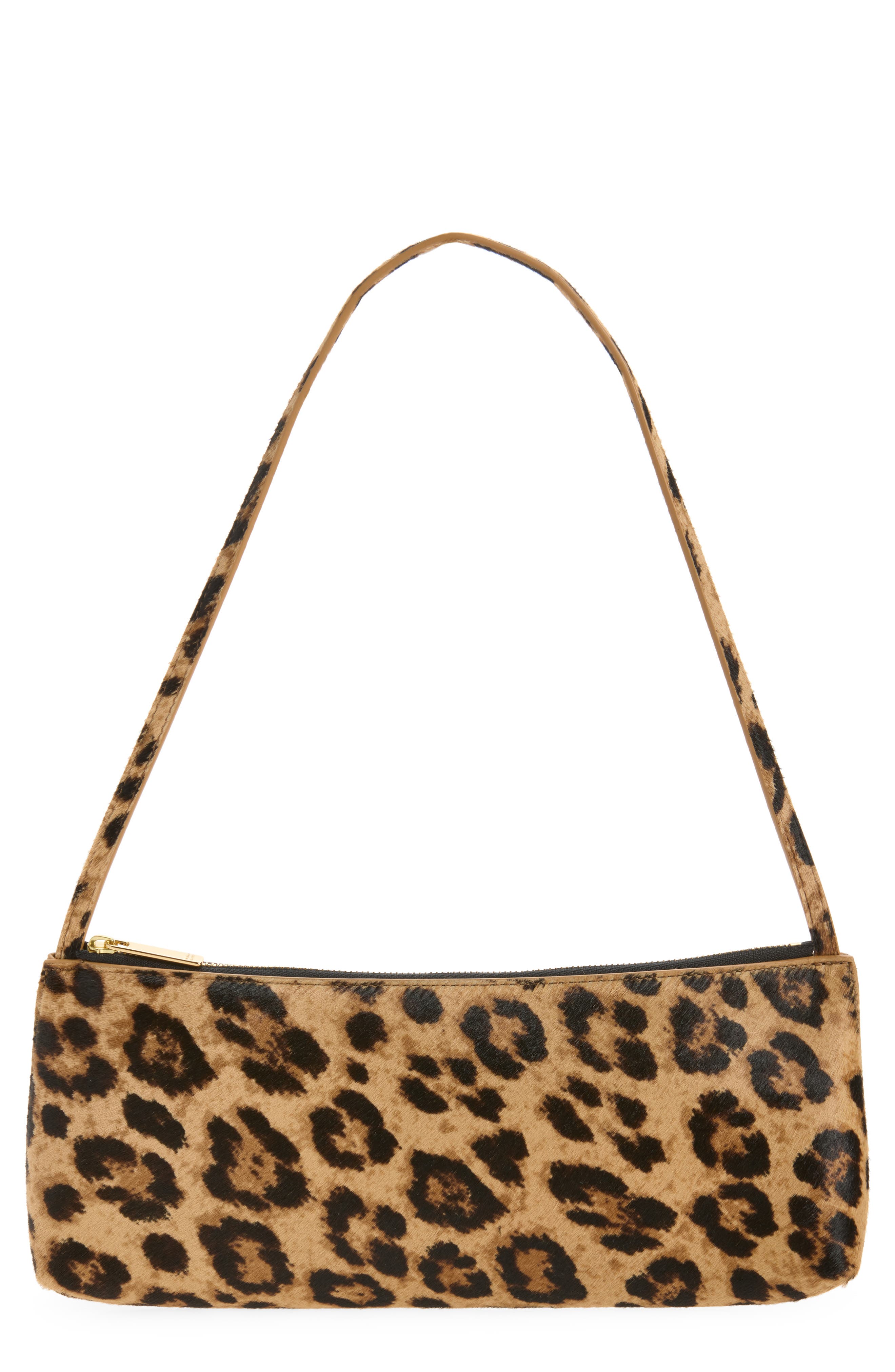 Gaia Genuine Calf Hair Baguette Bag, Main, color, LEOPARD