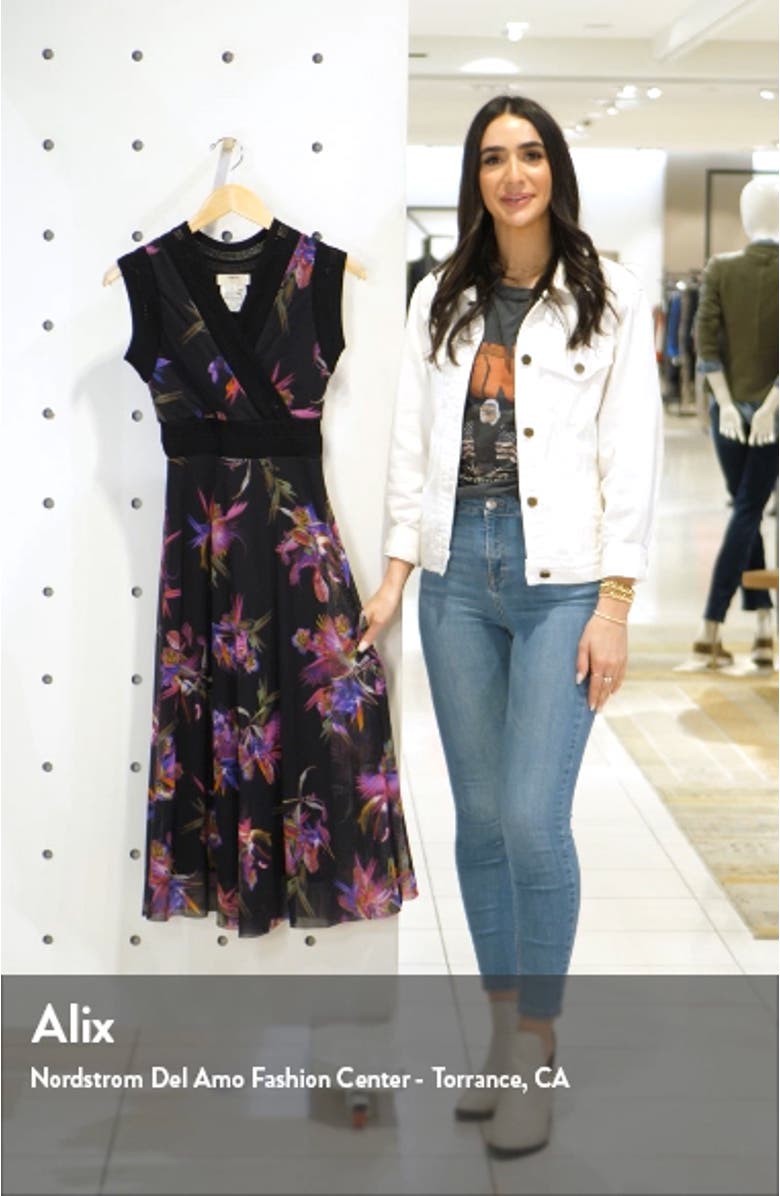 Floral Print Midi Dress, sales video thumbnail